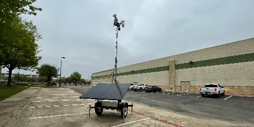 Surveillance Trailer at Manufacturing Site - Wide