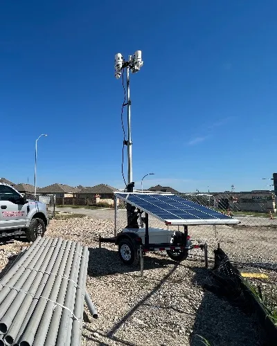 Solar Surveillance Trailer at Laydown Area - Thumb