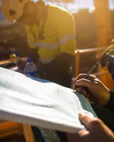 Construction Worker Writing - Thumb