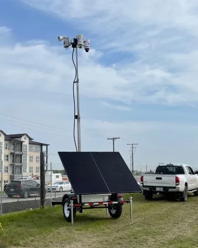 Solar Security Trailer Jobsite Surveillance Tall Thumb