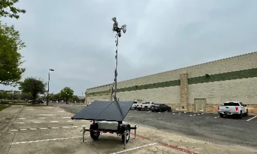 Surveillance Trailer at Manufacturing Site - Wide