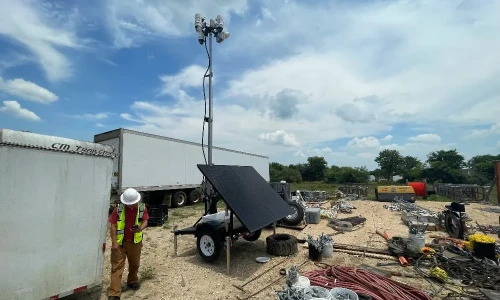 Mobile Surveillance Trailer Construction Equipment - Header