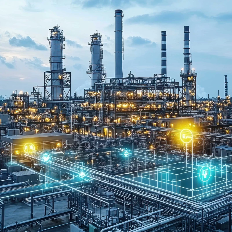 Industrial Site with intruder detection protection