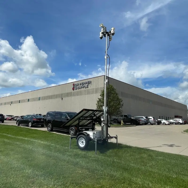 Inner Image of surveillance trailer at a logistics site