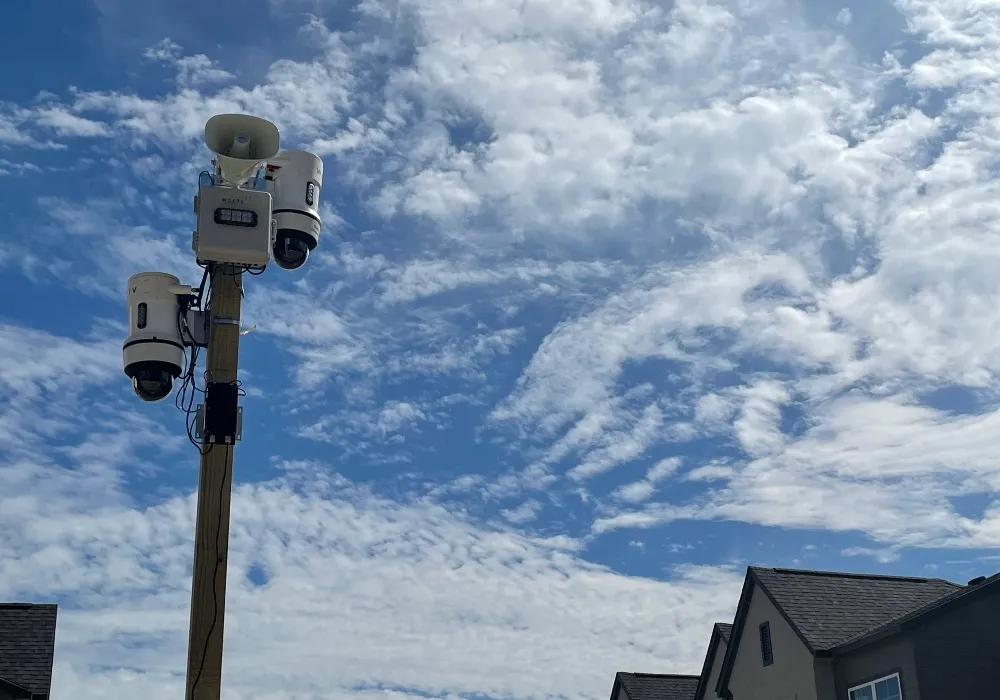 Pole Cameras at Job Site