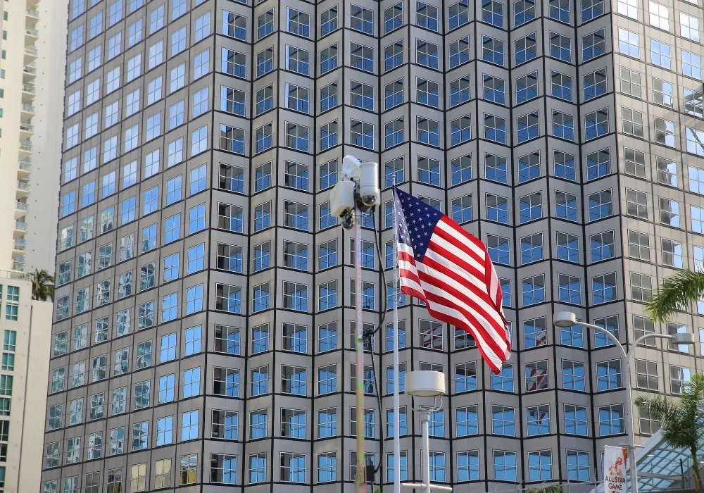 WCCTV Pole Camera and US Flag