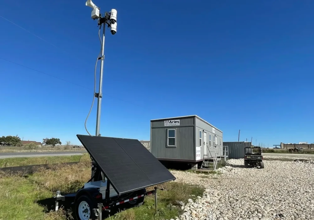Surveillance Traler at a Critical Infrastructure Project