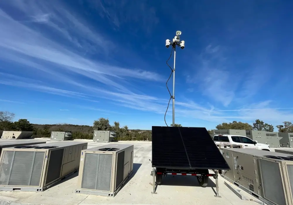 Surveillance Trailer at a new Utility site