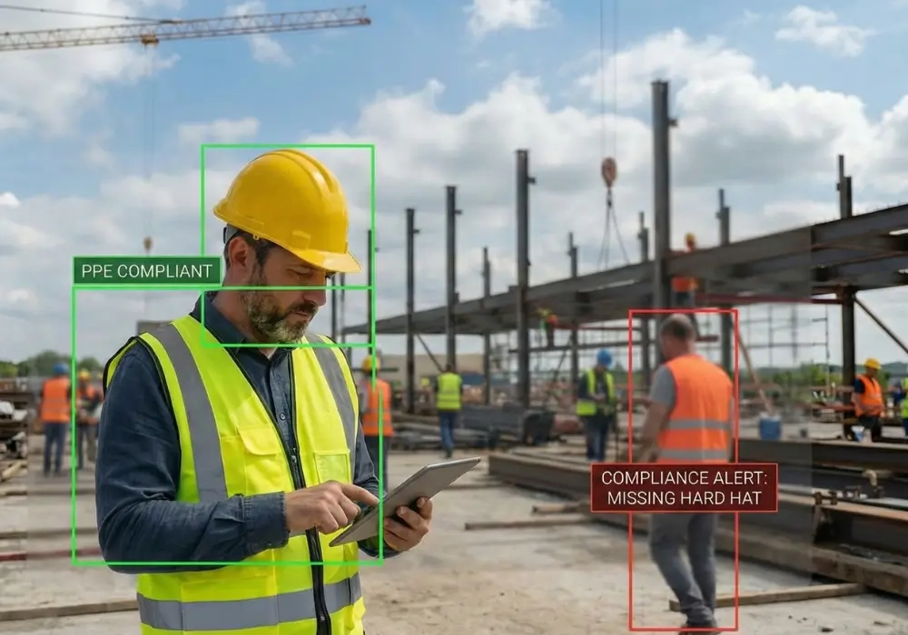 Blog Header AI-Powered PPE Detection Compliance