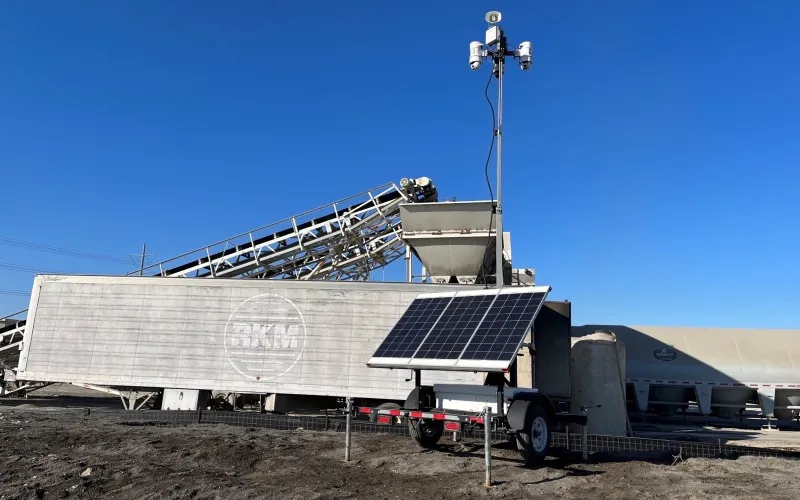 Surveillance Trailer Camera at Jobsite
